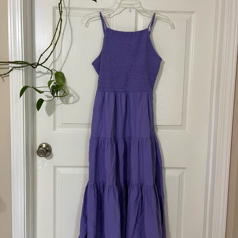 Universal thread purple tiered sun dress